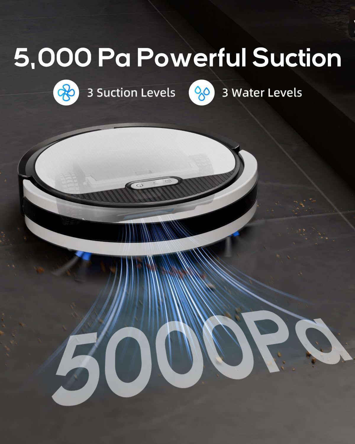 3-in-1 Robot Vacuum and Mop Combo with 5000Pa Powerful Suction