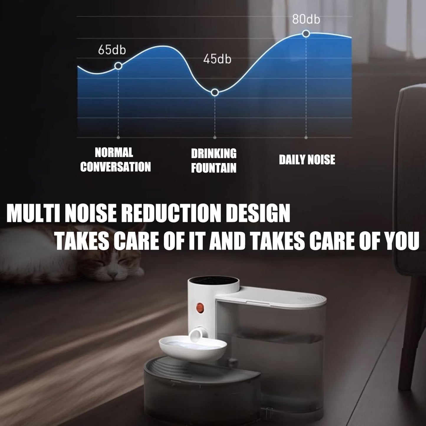 Automatic Pet Water Feeder with 3L Tank and Spill-Proof Design, USB Rechargeable Battery