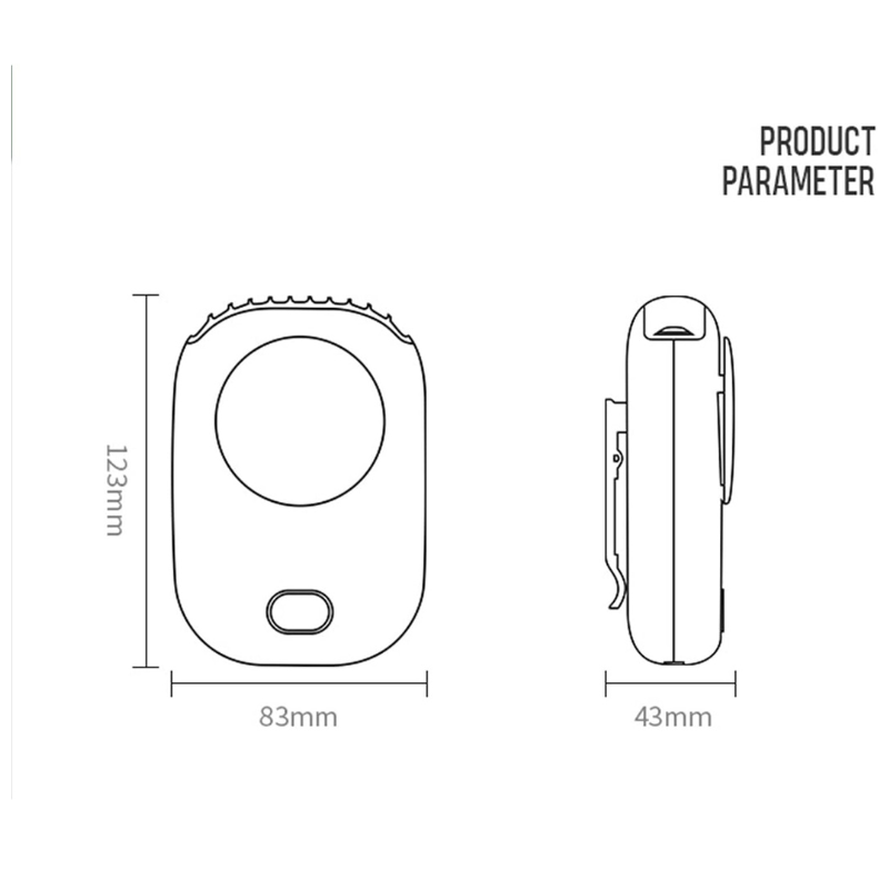 Portable USB Rechargeable Neck Fan – Hands-Free Cooling
