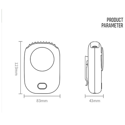 Portable USB Rechargeable Neck Fan – Hands-Free Cooling