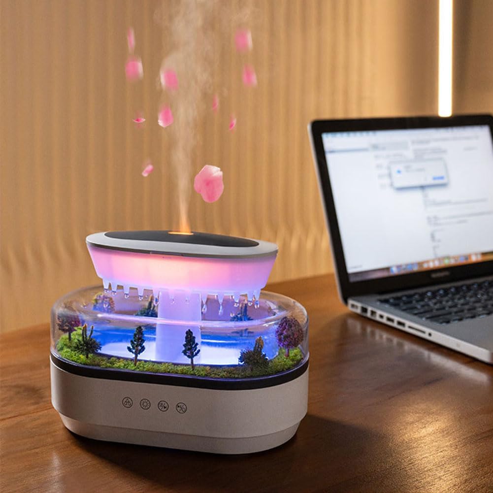 ZenScape - Ultrasonic Landscape Aroma Diffuser with Raindrop Mist