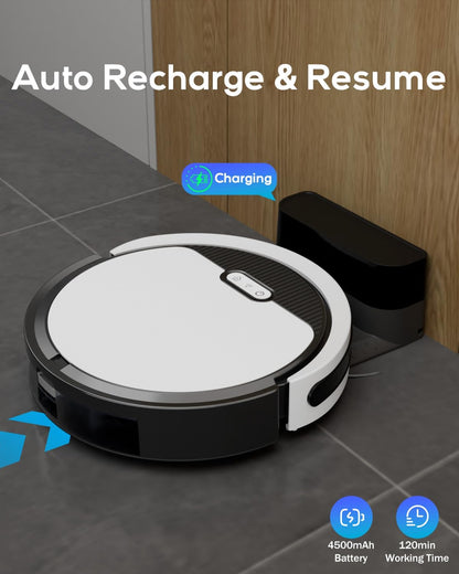 3-in-1 Robot Vacuum and Mop Combo with 5000Pa Powerful Suction