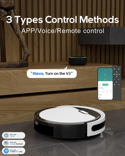 3-in-1 Robot Vacuum and Mop Combo with 5000Pa Powerful Suction