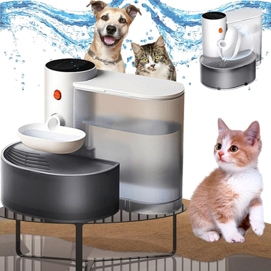 Automatic Pet Water Feeder with 3L Tank and Spill-Proof Design, USB Rechargeable Battery