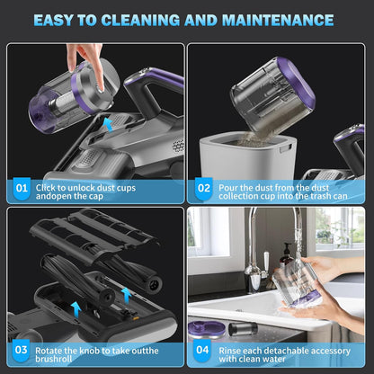500W  High-Efficiency UV Bed Vacuum Cleaner with 16KPa Suction