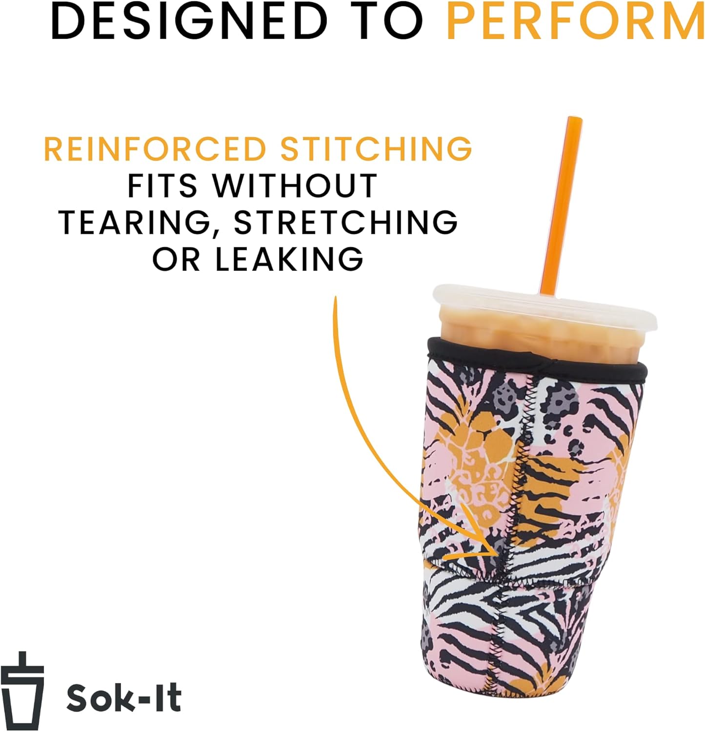 Neoprene Insulated Cup Sleeve for Iced Drinks 22-28oz