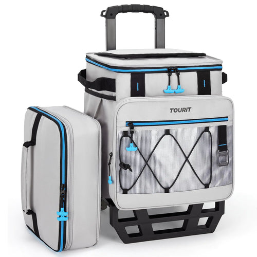 75-Can Rolling Double Deck Collapsible Cooler