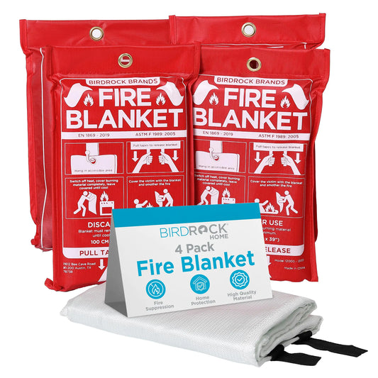 4pcs FireGuard Home Kitchen Emergency Blanket Set