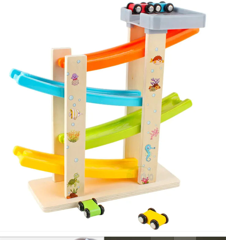 Four-Layer Track Pulley Toy