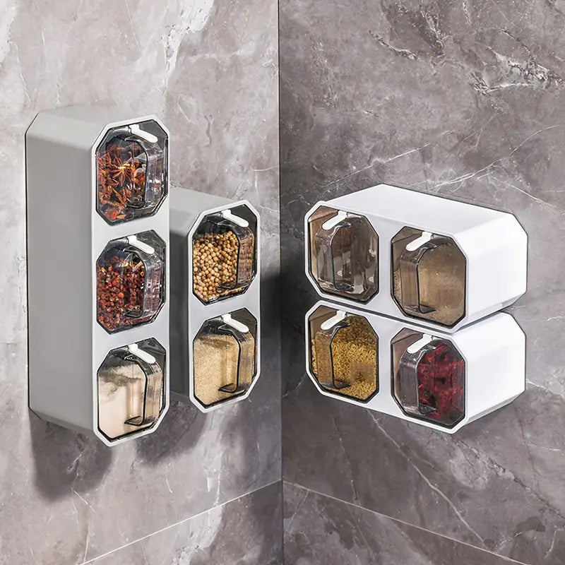 AromaHold – Sleek Wall Spice Containers Without Drilling Needed