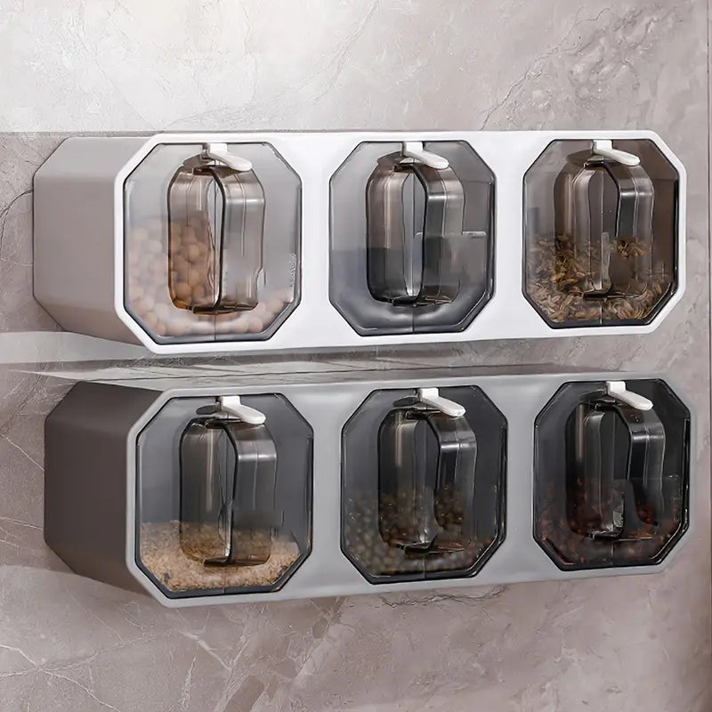 AromaHold – Sleek Wall Spice Containers Without Drilling Needed
