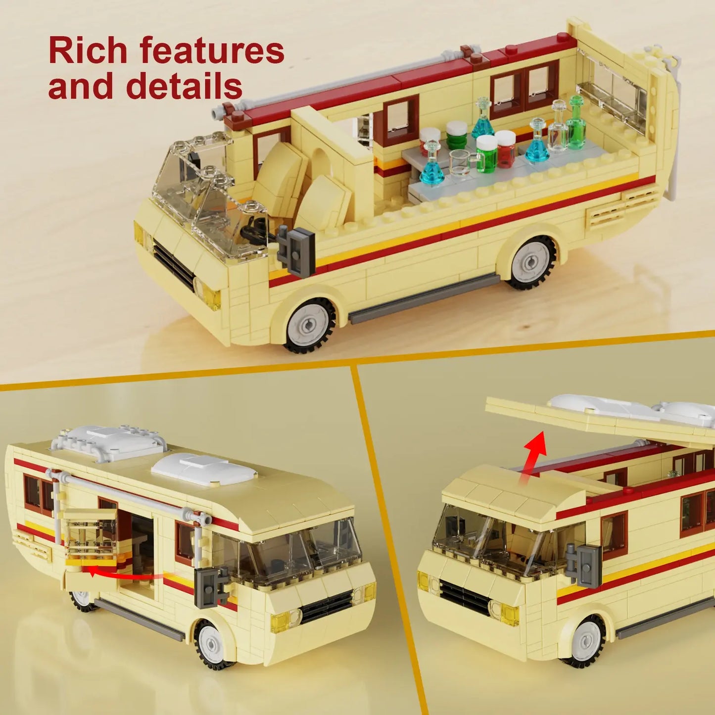 Cooking Lab RV Car Building Blocks Set